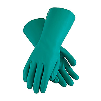 Assurance Unsupported Nitrile, Flock Lined with Raised Diamond Grip - 15mil, Green, X-Large
