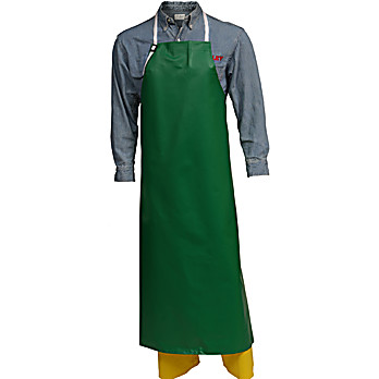 Safetyflex™ Flame Resistant Apron, PVC-on-Polyester, Plain Front, Green