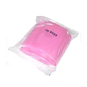 Polyethylene Bags, Anti-Static, Pink, 6 mil, Class 100, 2" x 2"