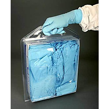 TechNiTote Portable Dispenser with Blue, Class 100, Nitrile Gloves, 12" Length