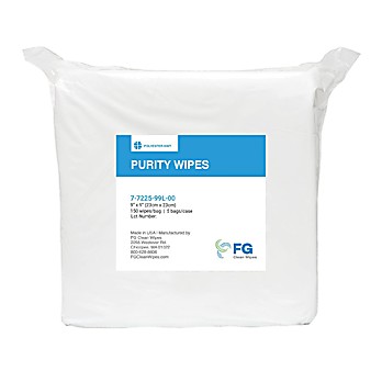 9" x 9" Purity Heavy Weight Polyester Knit Wipes