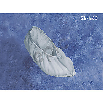 Cleanroom Shoecover, Non-Skid, Polypropylene, Seam Inside, Double Bagged, White, Non-Conductive