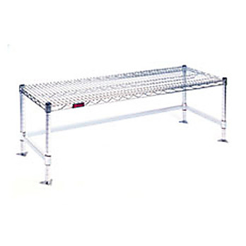 Wire Gowning Bench, Chrome Plated - 14W x 36L x 18H