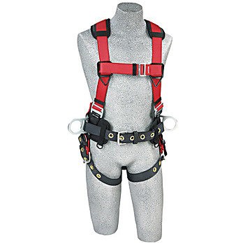 PRO™ Construction Style Positioning Harness, Back D-Ring, Hip & Shoulder Pads with Belt & Side D-Rings, Small