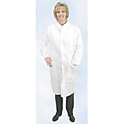 Critical Cover AlphaGuard Lab Coats, Tapered Collar, 3 Pockets, Elastic Wrists, Serged Seams, White, Sizes Small thru 4X-Large
