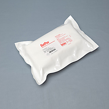 SatPax 1000 Pre-wetted 55% Cellulose / 45% Polyester Nonwoven Cleanroom Wiper, 9" x 9"