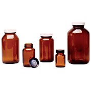 Bottles, Amber Glass, Wide Mouths, Bulk Packs