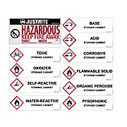 Replacement/Retrofit Label Pack for Hazardous Material Cabinets