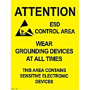 Area Warning Poster, 17" x 22"