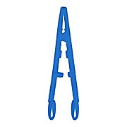 Forceps, Flat Rounded Tips, 5"/127mm, Dark Blue, Polypropylene