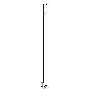 Stirring Shaft, PTFE Coated Glass, 10mm