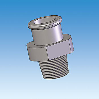 Adapter, Beaded Process Pipe to Male NPT, Stainless