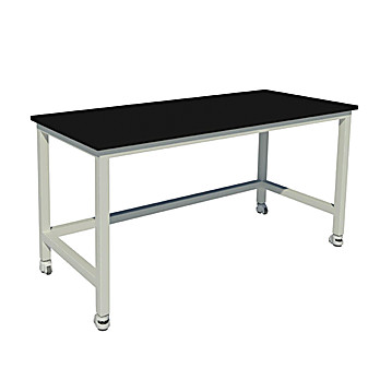 Fixed Height Heavy Duty Steel Table with Vibration Isolation Casters