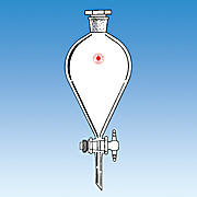 Funnel, Separatory, Squibb, with 1:5 PTFE Plug, Stopper