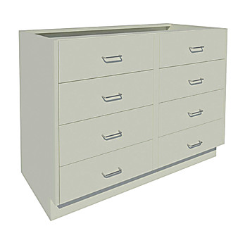 Standing Height Base Cabinets with 8 Drawers