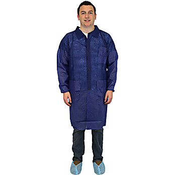 Blue Polypropylene Lab Coats