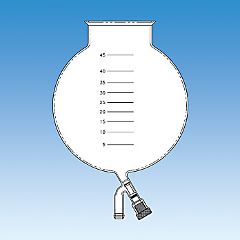 Flask, Reaction, Spherical, with Bottom Outlet