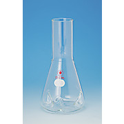Shake Flask, Deep Side Baffles, Long, Plain Neck
