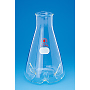 Shake Flask, Deep Side Baffles, Beaded Neck