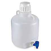 10L PP Square Carboy with Corner Stopcock 90mm Neck 