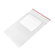 4 Mil Plain Premium Red Line™ Reclosable Zipper Bags with WHITE BLOCK & HANG HOLE