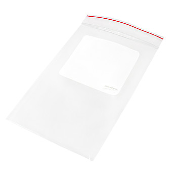 2 Mil Plain Premium Red Line™ Reclosable Zipper Bags with WHITE BLOCK