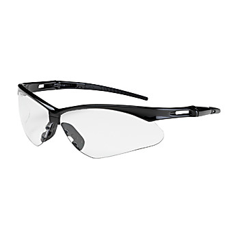 Anser Semi-Rimless Safety Glasses with Black Frame, Clear Lens and Anti-Scratch Coating, 12/BX