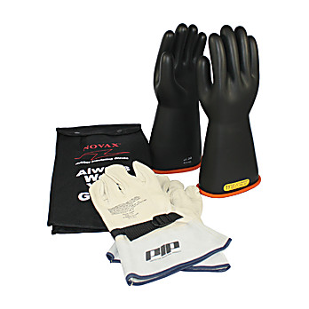 Class 2 Electrical Safety Kit , 1PR BICOLOR ESP GLOVE, 1 PR COW PROTECTOR 1 14" GLOVE BAG