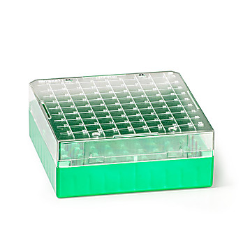 100 Place Green Polycarb Freezer Box for 1.0/2.0ml Tubes