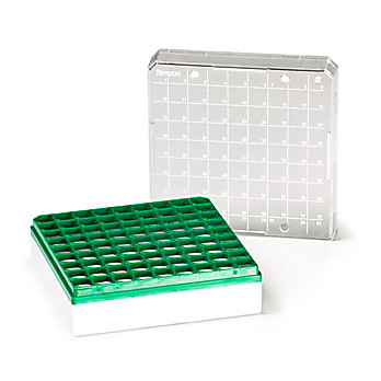 81 Place Green Polycarb Freezer Box for 1.0/2.0ml Tubes