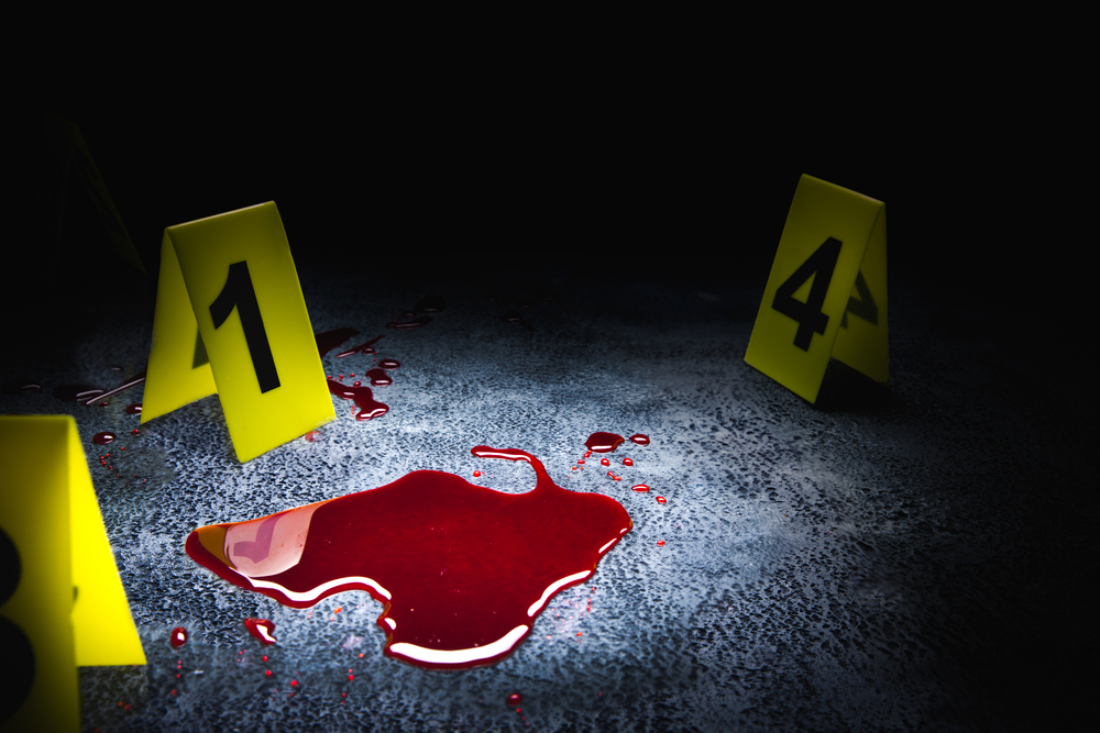 blood spatter at a crime scene