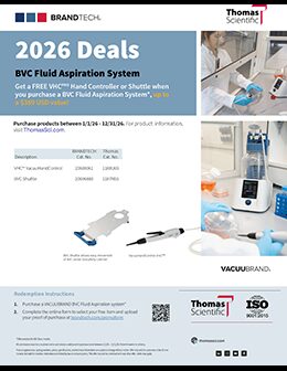 Get a FREE VHC-PRO Hand Controller or Shuttle when you purchase a BVC Fluid Aspiration System*, up to a $389 USD value!