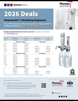 Get a FREE Dispenser when you purchase 3 Dispensette® S Bottletop Dispensers, up to a $1,685 USD value!