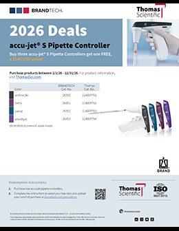 Buy three accu-jet® S Pipette Controllers get one FREE, a $545 USD value!