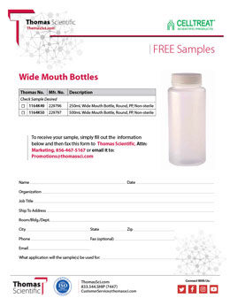 Free Wide Mouth Bottle Samples
