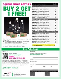 Square Media Bottles - Buy 2 Get 1 Free