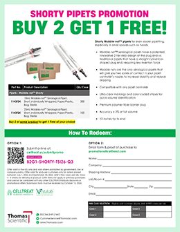 Buy 2 Get 1 FREE on Shorty Pipets