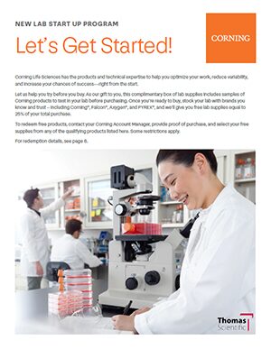 Corning Get your new lab started with Corning®, Falcon®, Axygen®, and PYREX®.