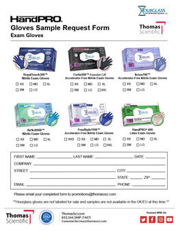 HandPRO® Gloves Sample Request Form