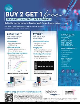 Buy 2 Get 1 free on SensiFAST™ & MyTaq™ PCR REAGENTS