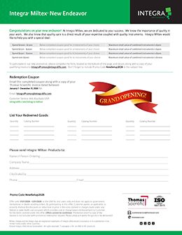 Integra Miltex would like to help you with a special deal