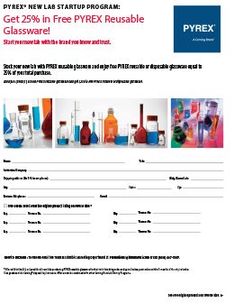 PYREX® New Lab Startup Program
