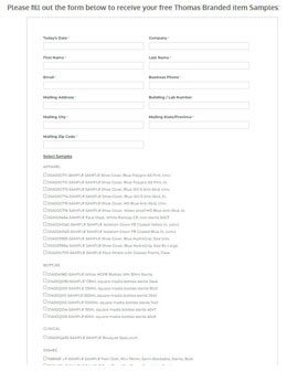 Request a Sample of Thomas Scientific Branded Products