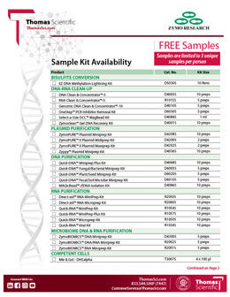 FREE Samples - Limited to 3 unique samples per person.